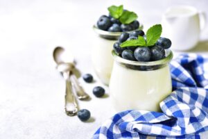 Blaubeeren-Sahne-Quark-Creme