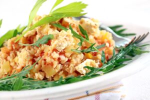 Bulgurrisotto mit Rucola