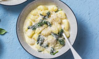 Gnocchi mit Spinat und Sojacreme