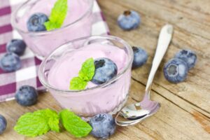 Joghurt mit Blaubeeren