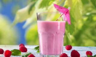 Shake mit Himbeeren und Joghurt